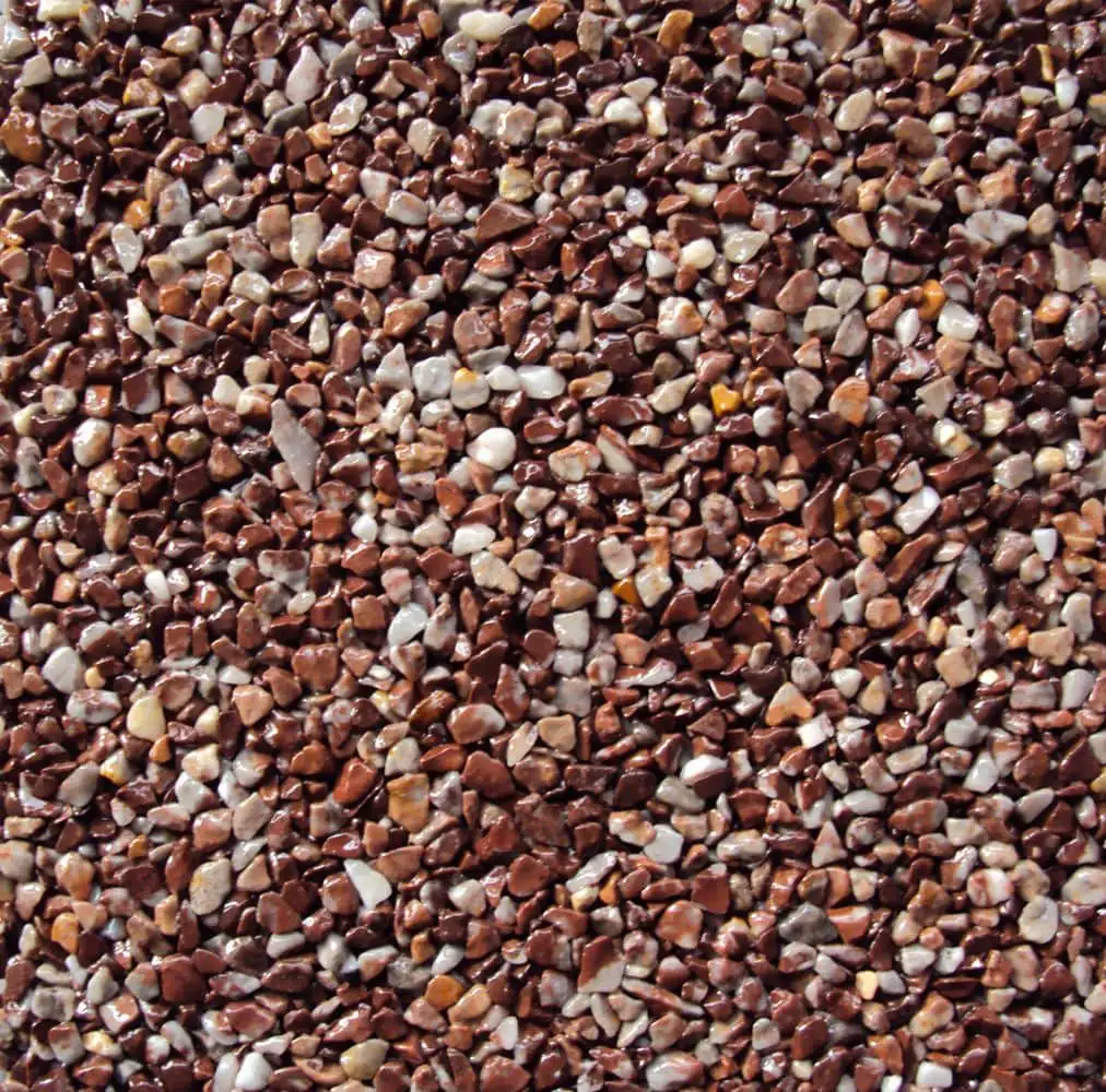 Steinteppich Farbe Herbstrot – Naturmarmor-Granulat für Balkon und Terrasse in Nürtingen
